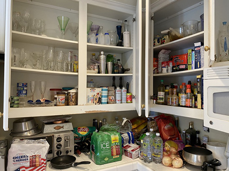 left cupboard - before